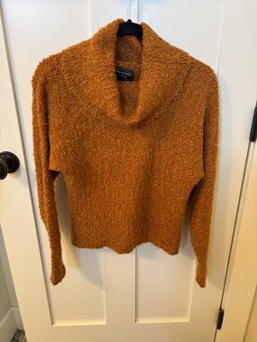 Abercrombie & Fitch Women’s Burnt Orange Textured Cowl Sweater